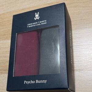 Psycho Bunny Maroon and Gray T-Shirt Duo